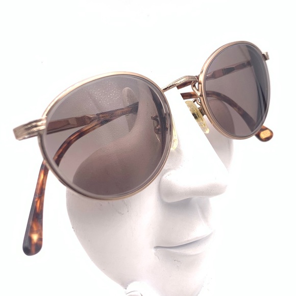 Vintage Fratelli Lozza Gold Oval Sunglasses Frames - Picture 2 of 4